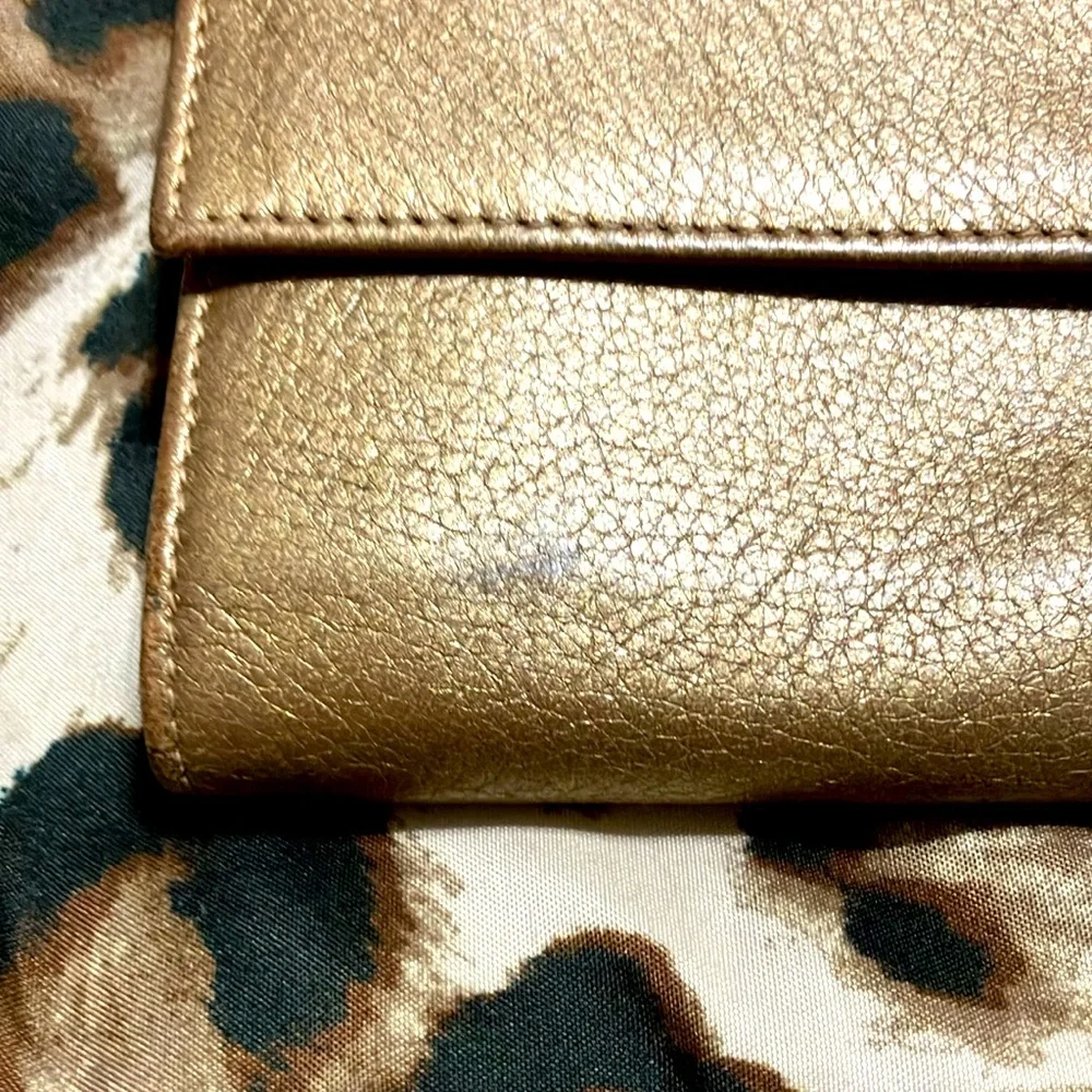 EUC Furla wallet/ metallic